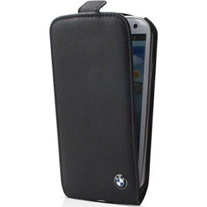 Funda de cuero BMW BMFLS4LB para Samsung Galaxy S4 Color Negro.