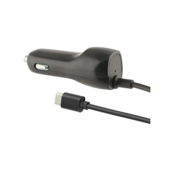 Cargador de coche Ksix Contact 2.1A USB Tipo C 1 metro Negro