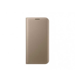 Funda original Samsung Flip Wallet para Samsung Galaxy S7 Edge color dorado