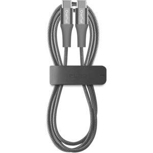 Cable de Tela Puro Fabric de USB Tipo C a Tipo C USB Gris.
