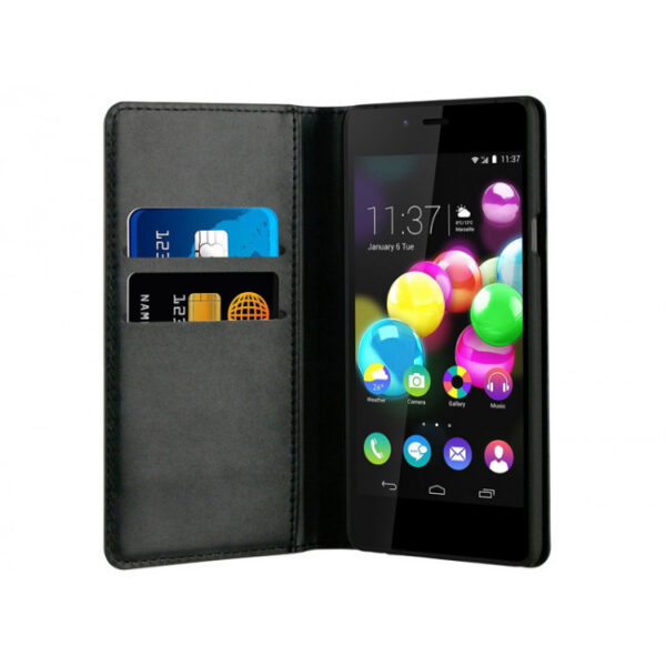 Funda original Wiko Wallet Folio Soporte y tarjetero para Wiko Highway Pure.