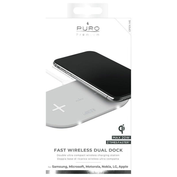 Cargador inalámbrico Puro Qi rápido dual Premium 20W. - Imagen 4