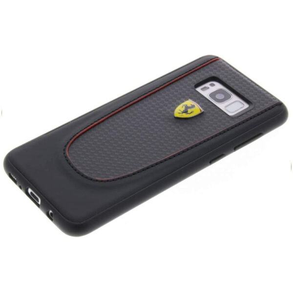 Funda Oficial Ferrari Fibra Carbono para Samsung Galaxy S8 Plus negro - Imagen 2
