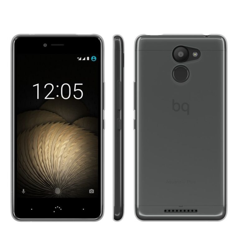 Carcasa original BQ para BQ Aquaris U Plus Slim Transparente