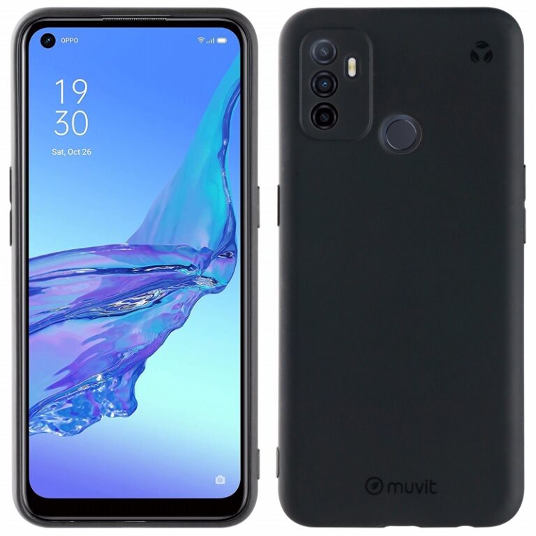 Funda Muvit for Change para Oppo A53/A53S recycletek negra.