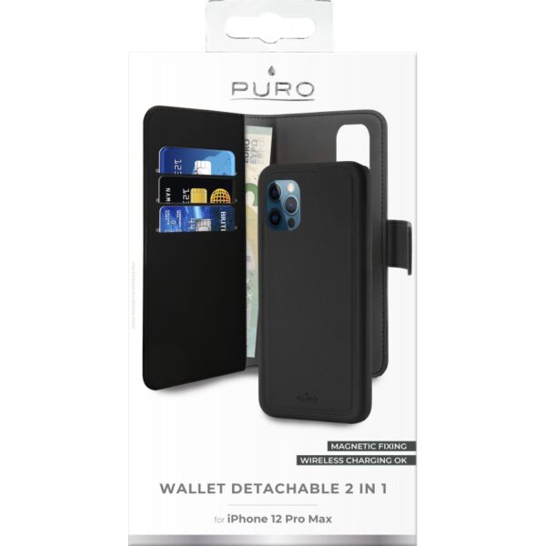 Funda Puro Piel Eco Apple iPhone 12 Pro Max+carcasa extraíble magnética (NUEVA) - Imagen 3