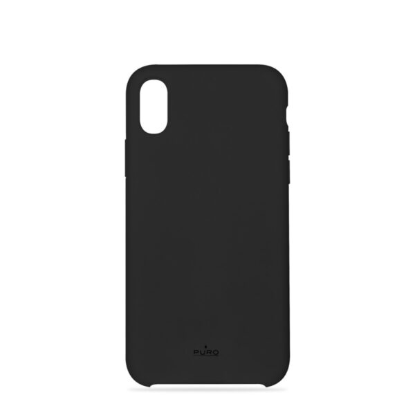 Funda Puro silicona con microfibra para Apple iPhone XR icon negra (NUEVA)