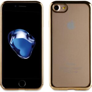 Carcasa Muvit Life para Apple iPhone 8/7 con Cristales y Marco Dorado.