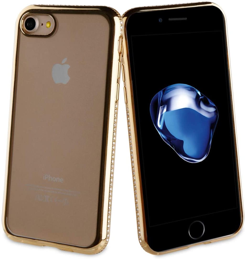 Carcasa Muvit Life para Apple iPhone 8/7 con Cristales y Marco Dorado. - Imagen 2