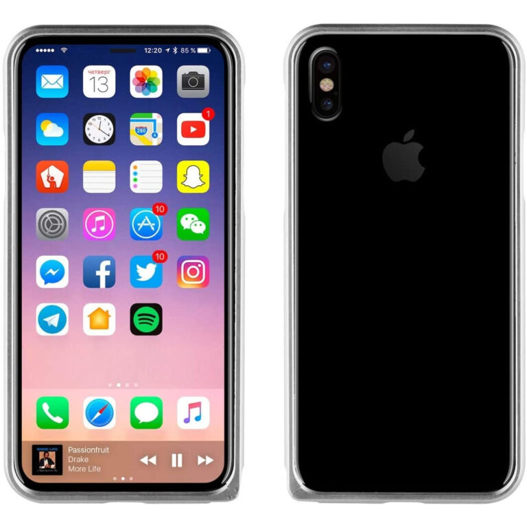 Carcasa Muvit Tipo Bumper aluminio para Apple iPhone X/Xs color plata