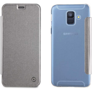 Funda Muvit Folio con Parte Trasera Transparente para Samsung Galaxy A6 2018.