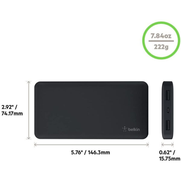 Power Bank Belkin F7U039BTSLV 10000 mAh 2xUSB 2.4A - Imagen 4