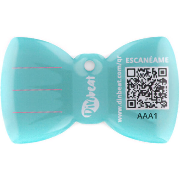 Identificación Mascota Dinbeat DBQRP01 QR Pajarita Summer Breeze. - Imagen 2