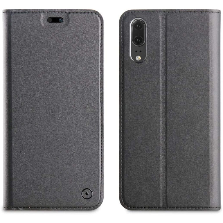 Funda Muvit Folio con Funcion Soporte y Tarjetero para Huawei P20 negro