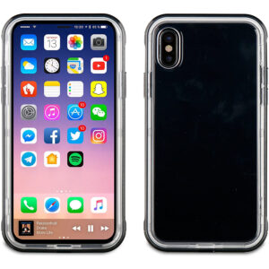 Funda Muvit Cristal Soft Bump para Apple iPhone X color negro.