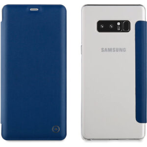Funda Muvit Folio con Parte Trasera Transparente para Samsung Galaxy Note 8 Azul
