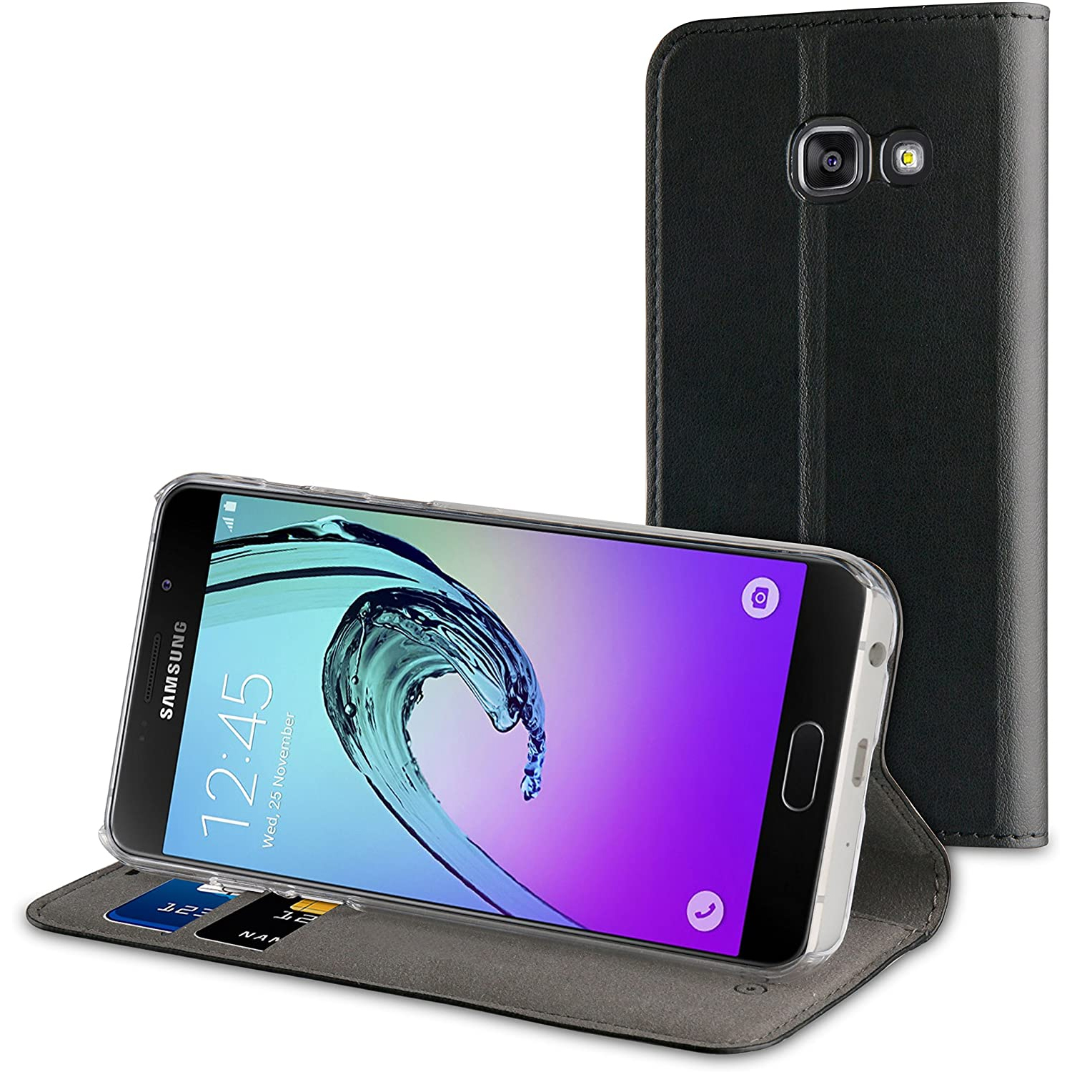Funda Muvit Folio con Funcion Soporte y Tarjetero para Samsung Galaxy A5 2017 - Imagen 2