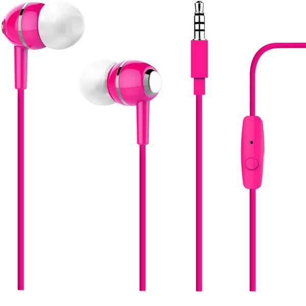Auriculares Puro PUAE034 estéreos color Fucsia