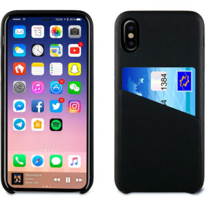 Carcasa Muvit para Apple iPhone X (con Tarjetero Diagonal) Color Negro