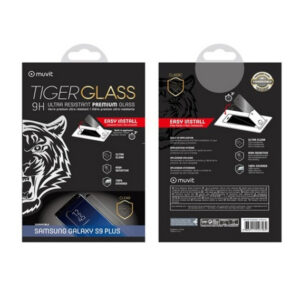 Carcasa Muvit Tiger Glass para Samsung Galaxy S9 Plus vidrio templado curvo.