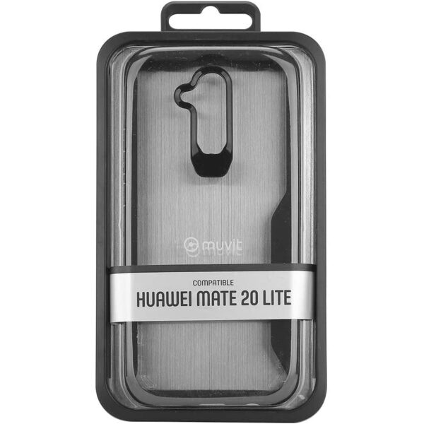 Funda Muvit Cristal Bump para Huawei Mate 20 Lite Color Negro. - Imagen 2
