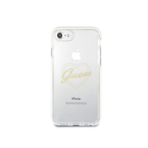 Carcasa Original GUESS corazón Shock Proof Transparente para Apple Iphone 7/8.