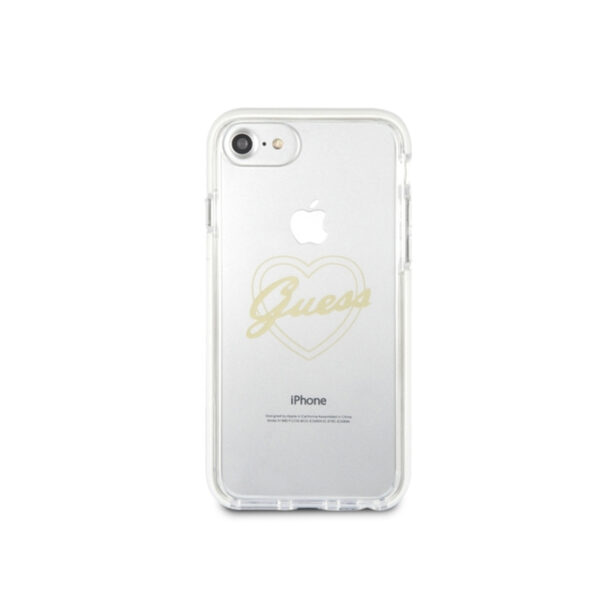 Carcasa Original GUESS corazón Shock Proof Transparente para Apple Iphone 7/8.