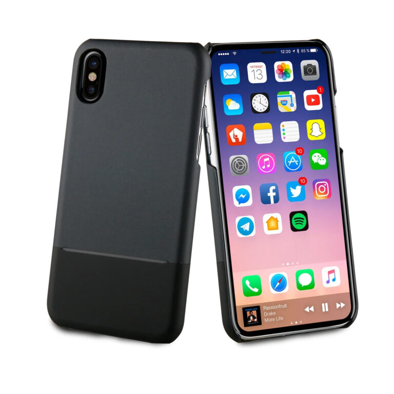 Carcasa Muvit Doble Skin Edición 10 para Apple iPhone X Negro