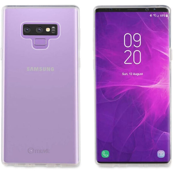 Pack Muvit Samsung Galaxy Note 9 Cristal Soft transparente+protector pantalla.