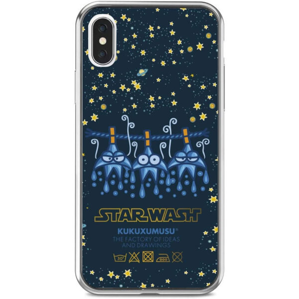 Carcasa Kukuxumusu Star Wash para Apple iPhone X Transparente.