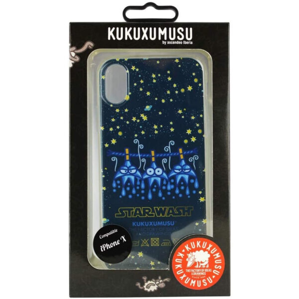 Carcasa Kukuxumusu Star Wash para Apple iPhone X Transparente. - Imagen 3