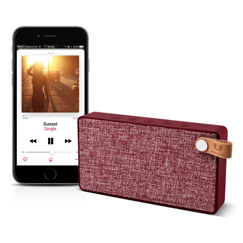 Altavoz Bluetooth Portatil Fresh n Rebel Rockbox Slice Fabric Rojo - Imagen 2