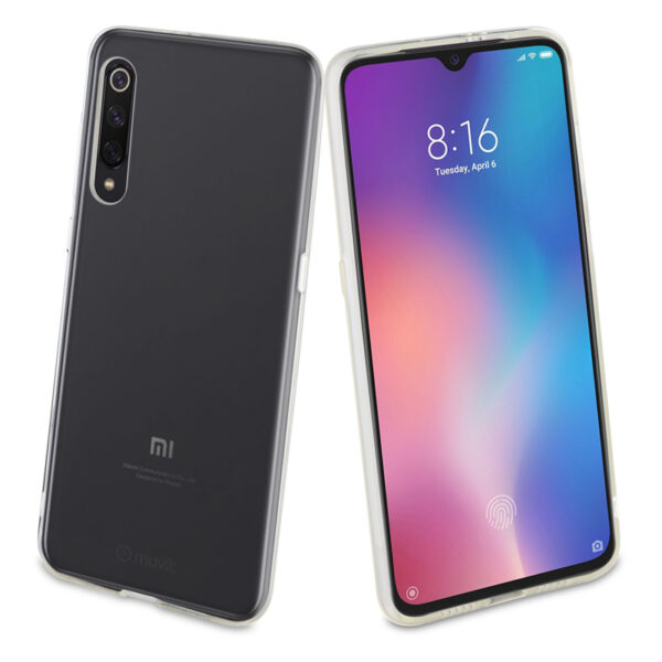 Carcasa Muvit Cristal Soft para Xiaomi Mi 9 Transparente. Funda Xiaomi Mi 9. - Imagen 2