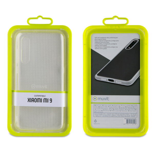 Carcasa Muvit Cristal Soft para Xiaomi Mi 9 Transparente. Funda Xiaomi Mi 9. - Imagen 3