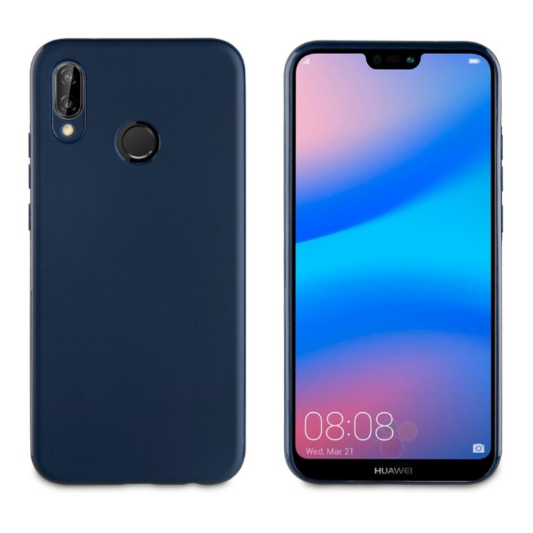 Funda Muvit magnetica para Huawei P20 Lite ultra fina azul