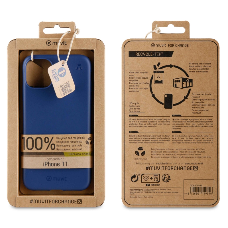 Carcasa Muvit for change para Apple iPhone 11 recycletek eclipse. - Imagen 3