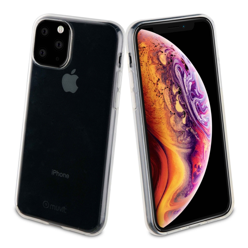 Funda Muvit Cristal Soft para Apple iPhone 11 Pro Max transparente. - Imagen 2