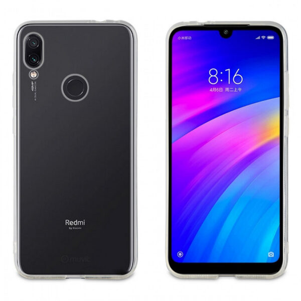 Carcasa Muvit Cristal Soft para Xiaomi Redmi 7 Transparente. Funda Redmi 7.