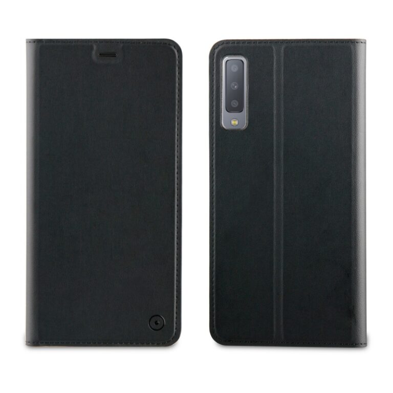 Funda Folio Muvit para Samsung Galaxy A7 2018 función soporte + tarjetero negra