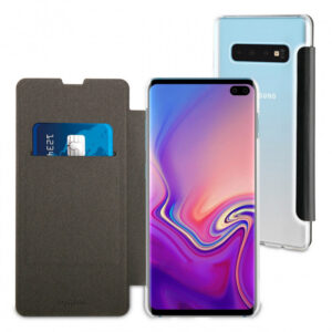 Funda Muvit Folio para Samsung Galaxy S10 Plus negra.