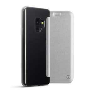 Funda Muvit Folio para Samsung Galaxy S9 plata.