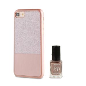 Muvit Life MLPAK0015 - Funda para Apple iPhone 7 + Laca de uñas de Color Rosa.