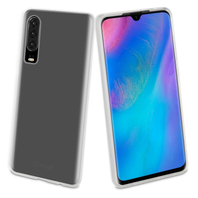 Pack Muvit Huawei P30 funda Cristal Soft transparente+protector pantalla vidrio - Imagen 3