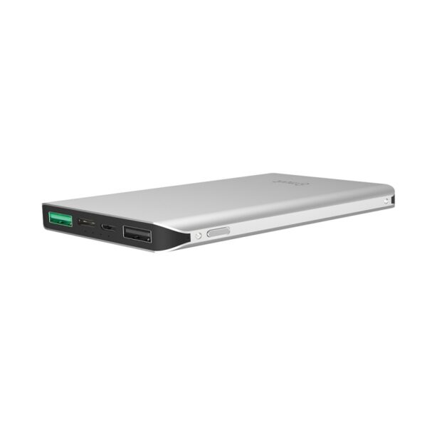 Power Bank Muvit 10000 mAh 2 USB 3A+2,1A QC 3,0+2 input(micro usb+tipo C) plata - Imagen 2