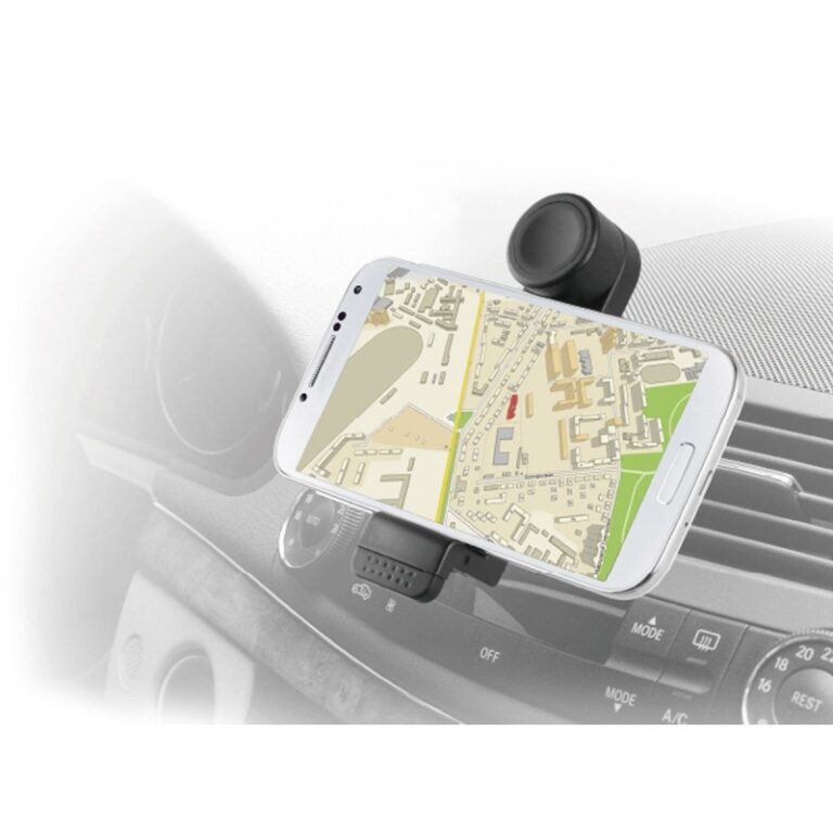 Soporte de Coche Muvit universal salida de aire rotativo 360. Hasta 6"- 87mm