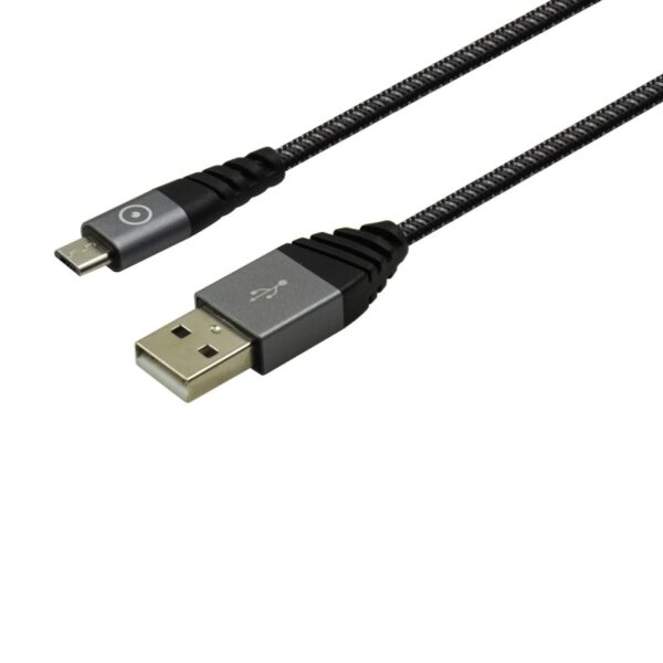 Cable Muvit Tiger USB Micro USB 2,4A 2m gris (NUEVA) - Imagen 2