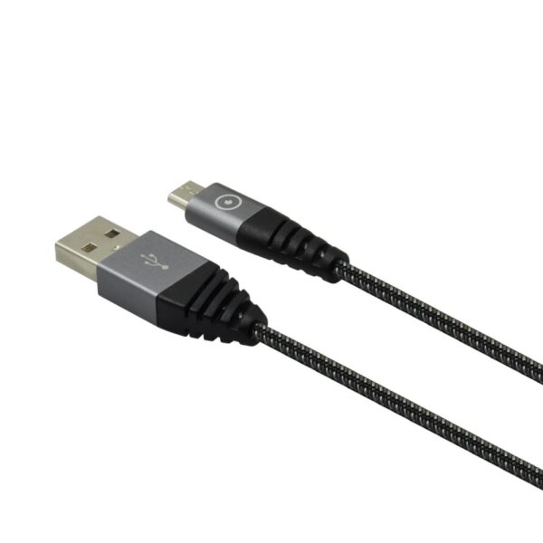 Cable Muvit Tiger USB Micro USB 2,4A 2m gris (NUEVA) - Imagen 4