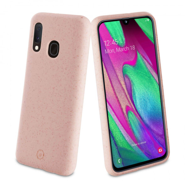 Funda Muvit for Change para Samsung Galaxy A40 bambootek old roses. - Imagen 2