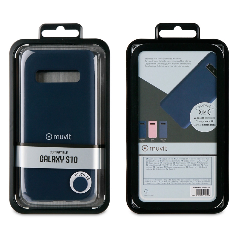 Funda muvit para Samsung Galaxy S10 Liquid Edition Midnight azul. - Imagen 3