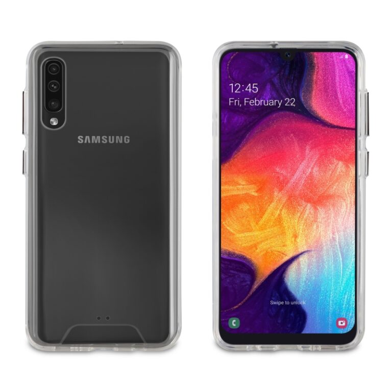 Funda Muvit Tiger Space para Samsung Galaxy A50 shockproof 1,2m transparente.